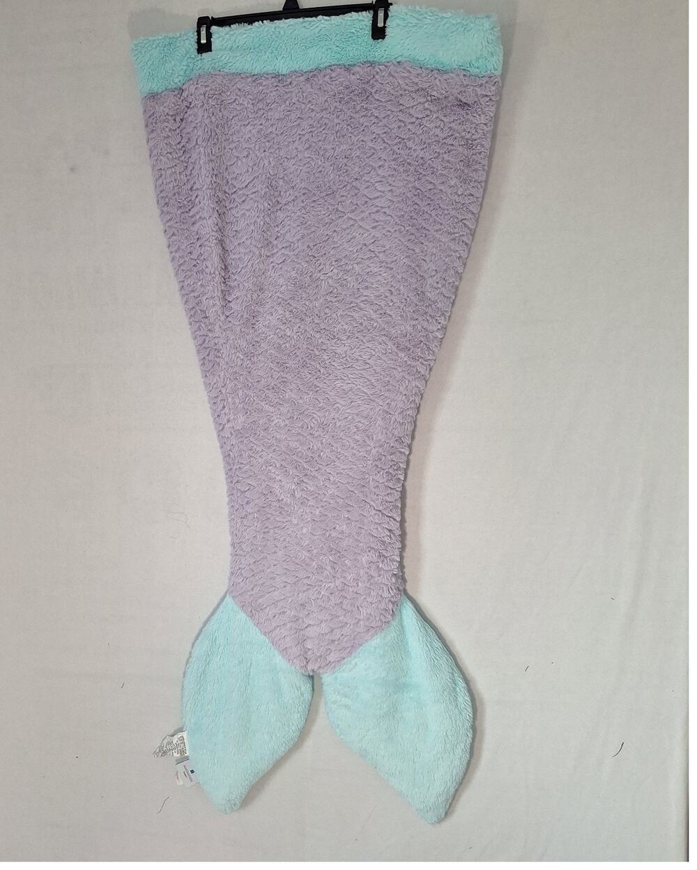 AUTHENTIC KIDS Mermaid Tail Preschool Nap Blanket Sleeping Bag Purple Fuzzy Cozy